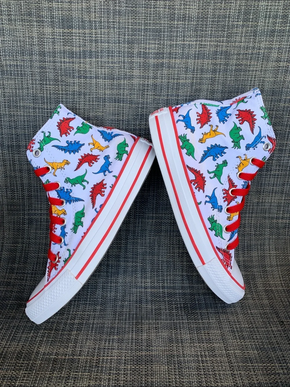 Converse All Star Dinoverse Kid High-Top Sneakers Dinosaur Print Canvas size 3.5